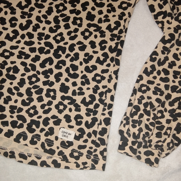 5 for $10 Zara Girls Tan & Black Leopard Print L/S Top size 13-14 - Picture 7 of 8